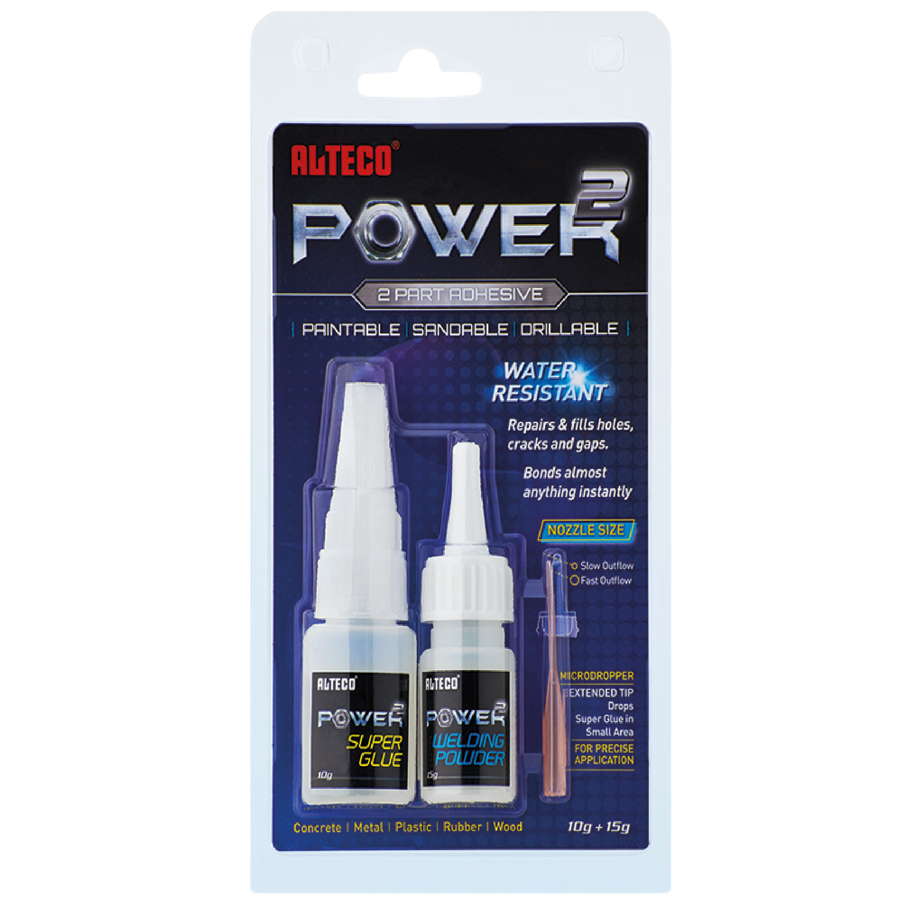 ALTECO POWER 2 HIGH STRENGTH 2-Part Adhesive 10g PLUS 15g